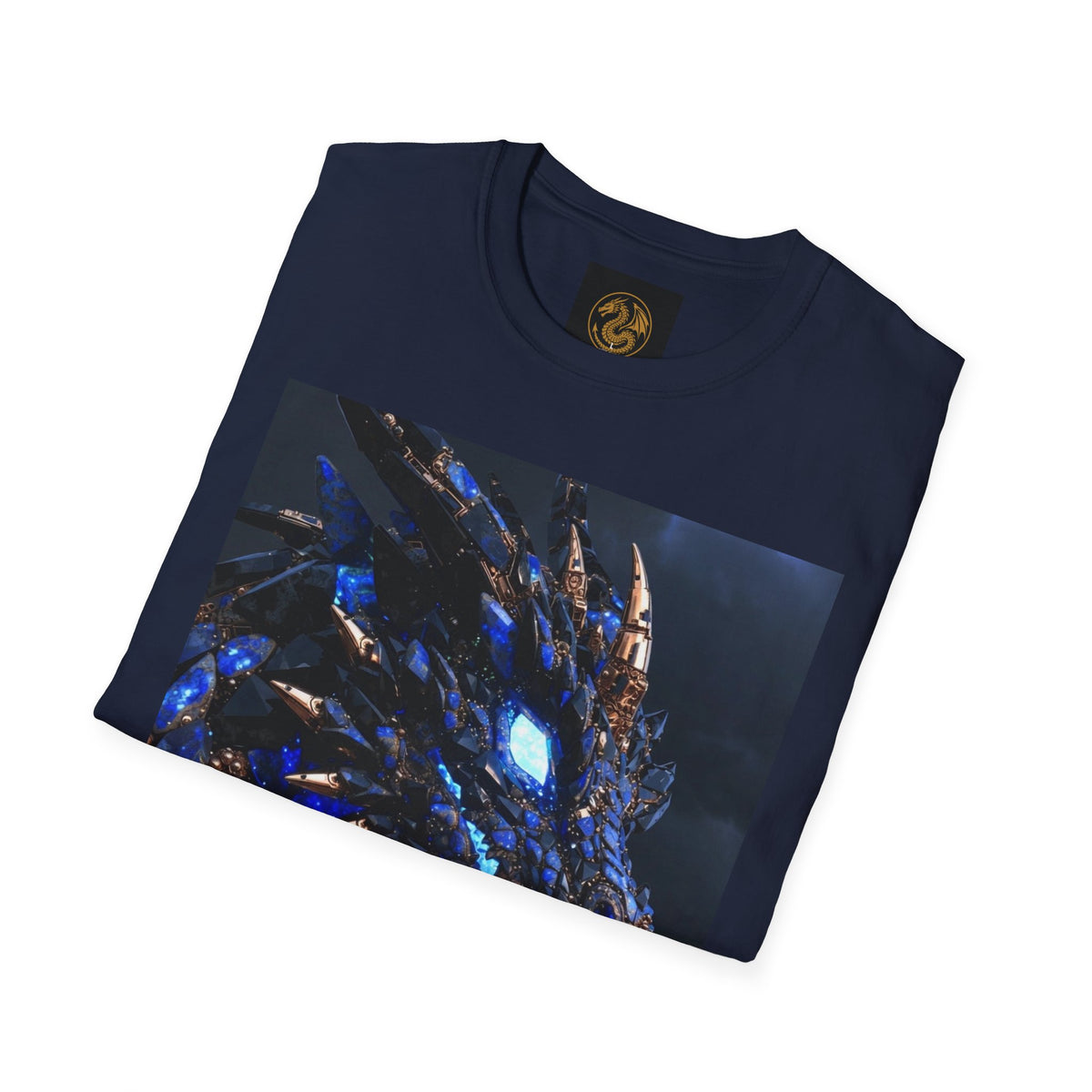 Blue Crystal Dragon T-Shirt — Mythical Fantasy Dragon Tee