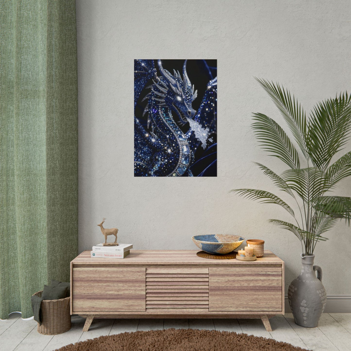 Rolled Poster — Sparkling Ice Dragon Art Print