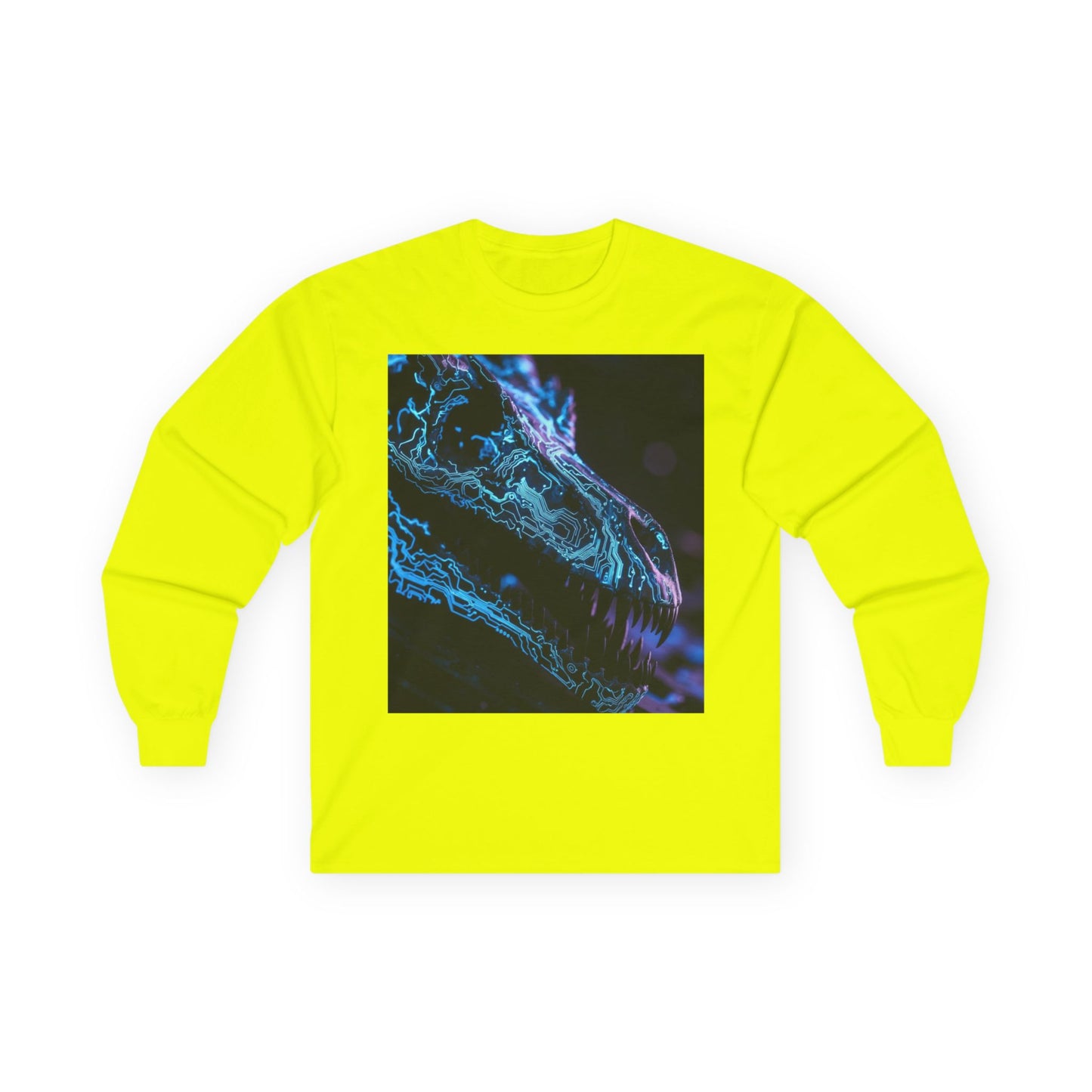 Dragon Neon Long Sleeve Tee — Cyberpunk Draconic Artwork