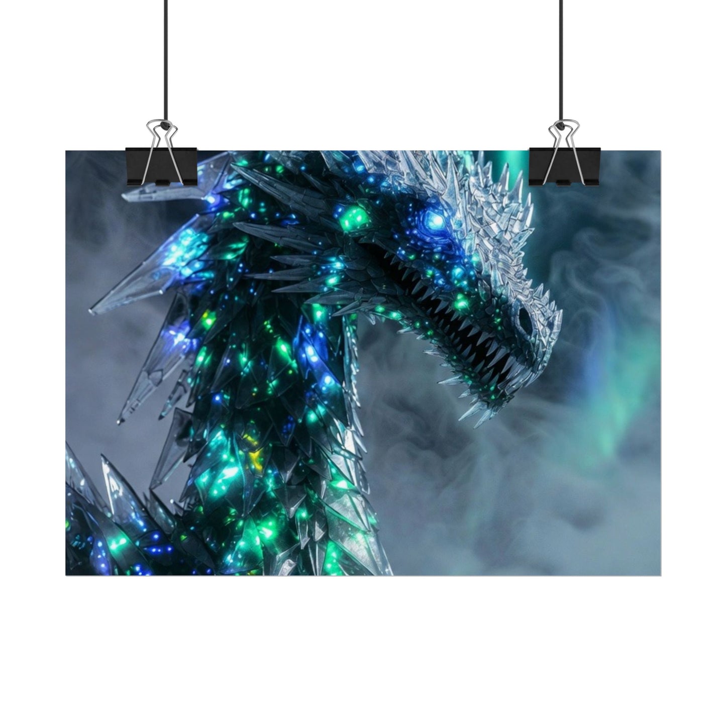 Crystal Dragon Poster – Fantasy Wall Art Rolled Print