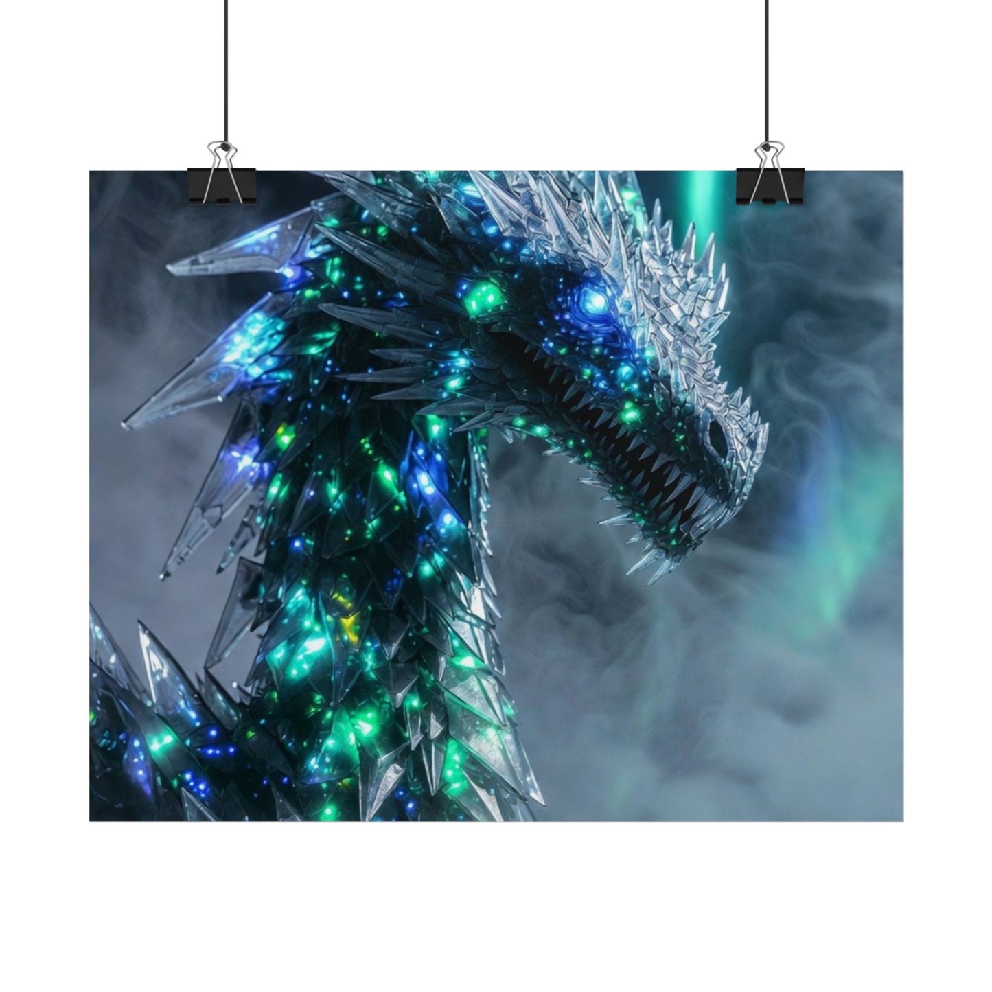 Crystal Dragon Poster – Fantasy Wall Art Rolled Print