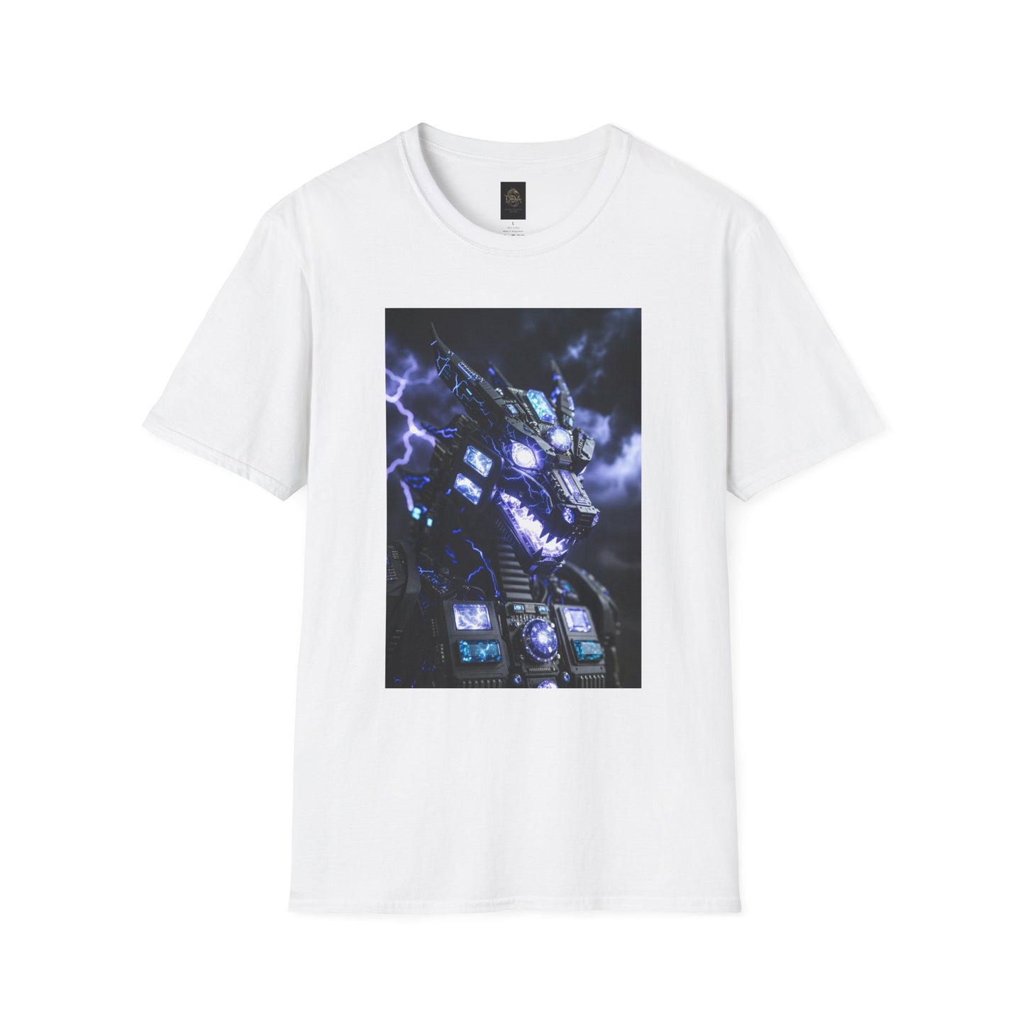 A Dragon Mech Lightning T-Shirt — Cyber Dragon Graphic Tee