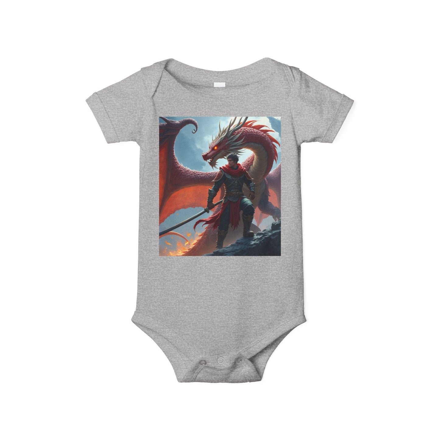 Fantasy Dragon Infant Jersey One Piece - Cute Baby Bodysuit for Game Lovers