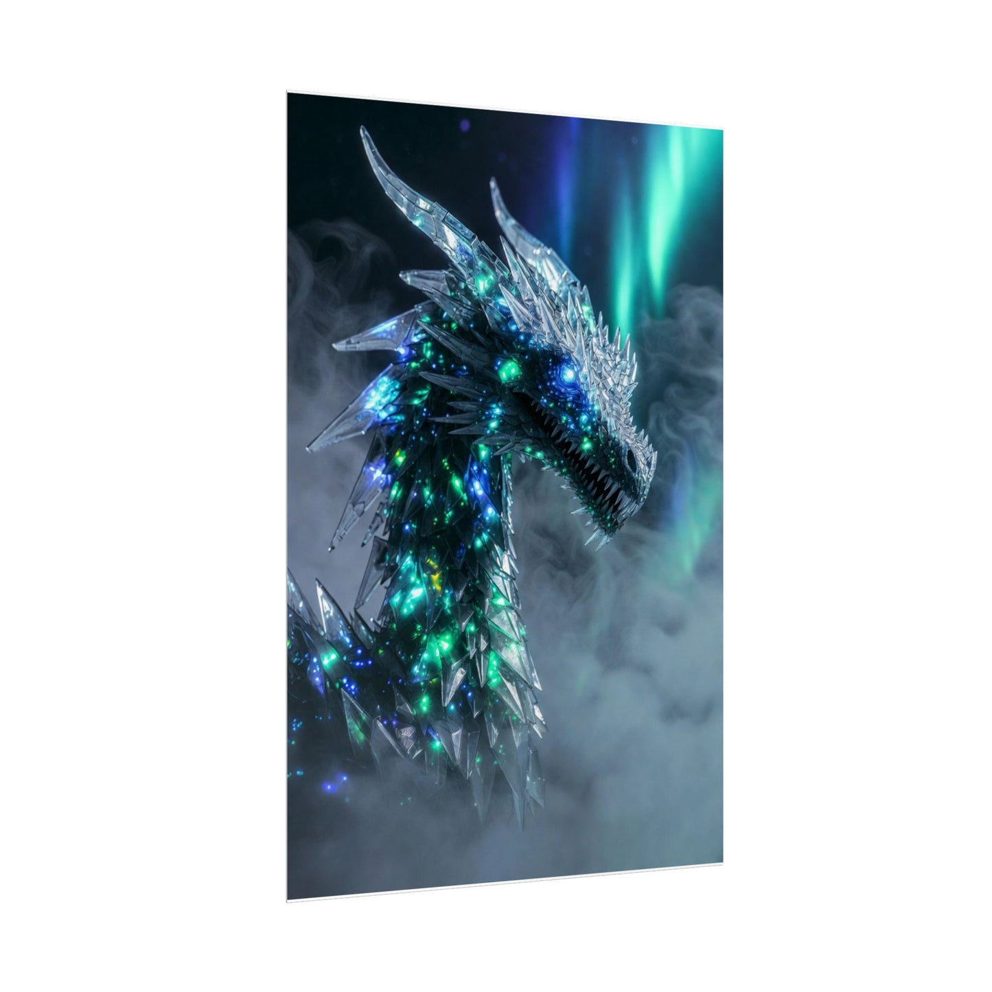 Crystal Dragon Poster – Fantasy Wall Art Rolled Print