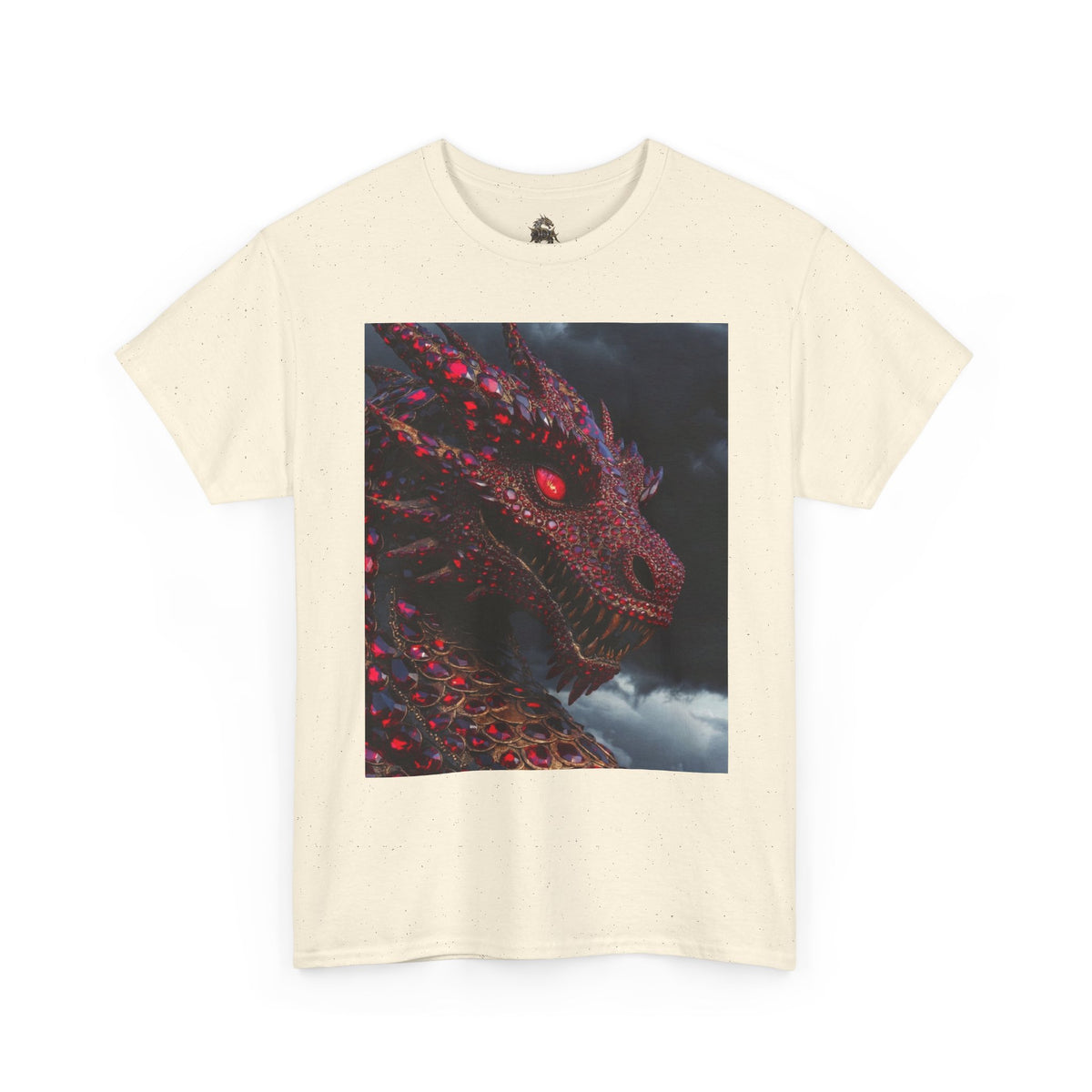 A Dragon Portrait T-Shirt — Fiery Red Fantasy Dragon Graphic Tee