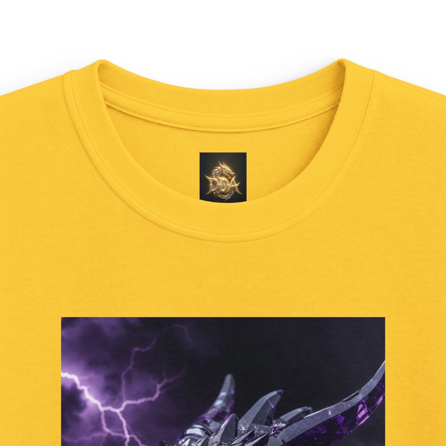 Kids Dragon Tee — Purple Lightning Dragon Graphic T-Shirt for Boys & Girls
