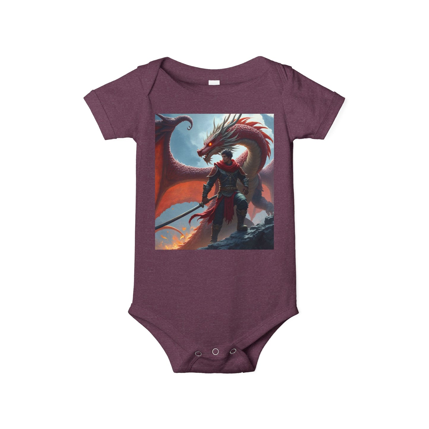Fantasy Dragon Infant Jersey One Piece - Cute Baby Bodysuit for Game Lovers