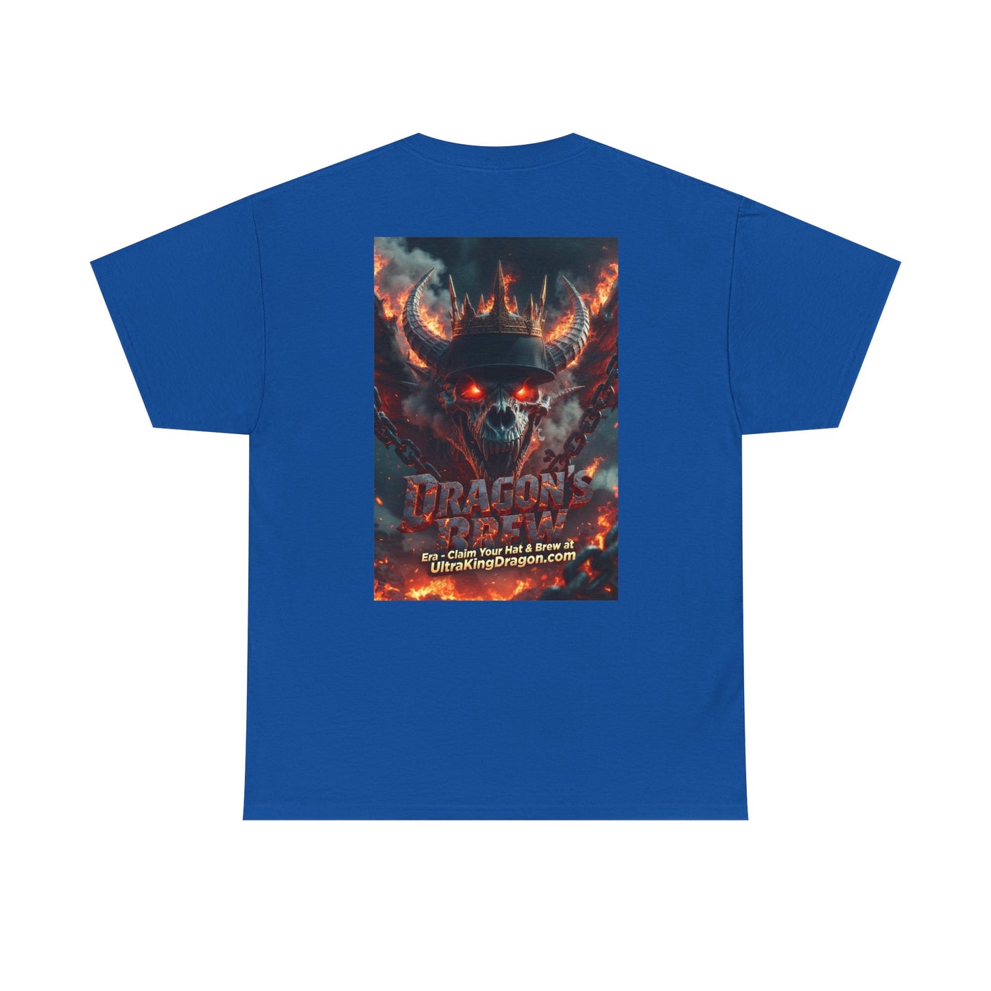 T-Shirt — "Dragon's Brew" Fiery Skull Graphic Tee