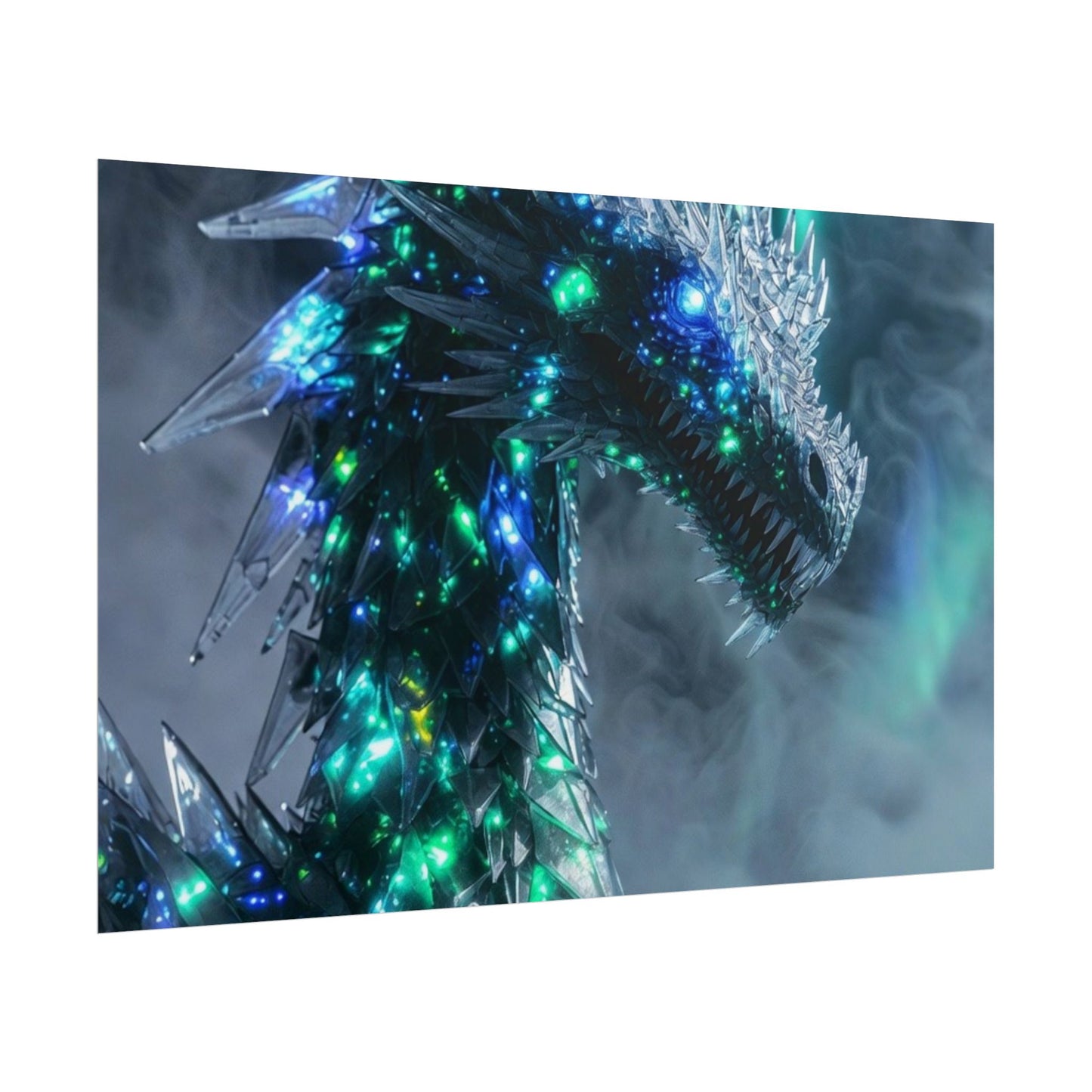 Crystal Dragon Poster – Fantasy Wall Art Rolled Print