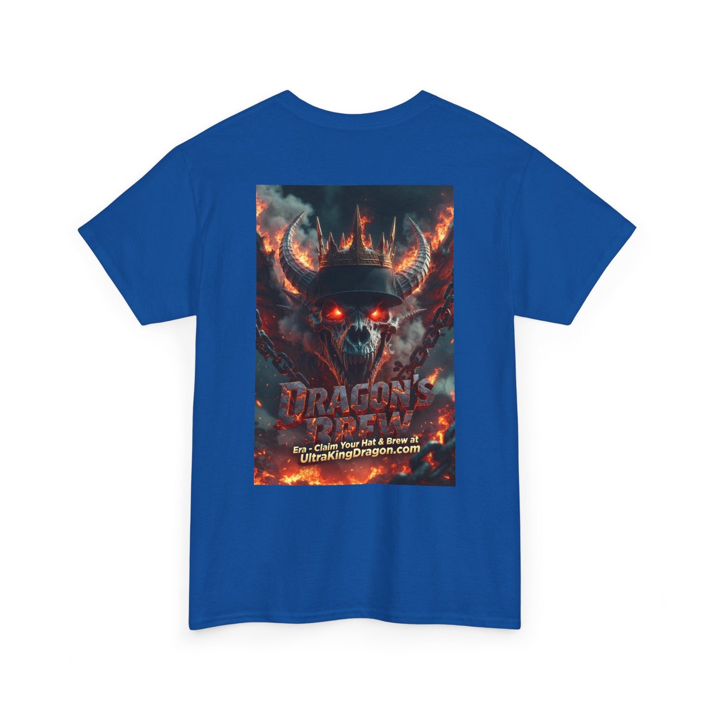 T-Shirt — "Dragon's Brew" Fiery Skull Graphic Tee