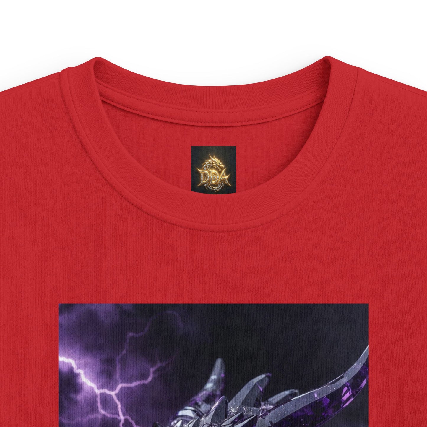 Kids Dragon Tee — Purple Lightning Dragon Graphic T-Shirt for Boys & Girls