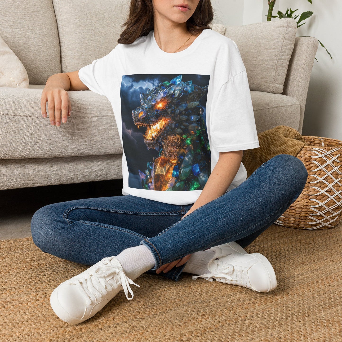 Gemstone Dragon T-Shirt — Fiery Crystal Dragon Graphic Tee