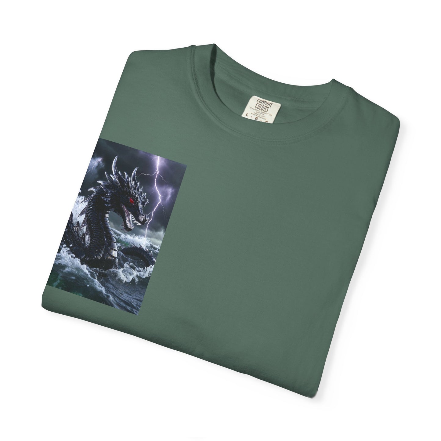 Dragon Storm Graphic T-Shirt — Dark Fantasy Chest Print