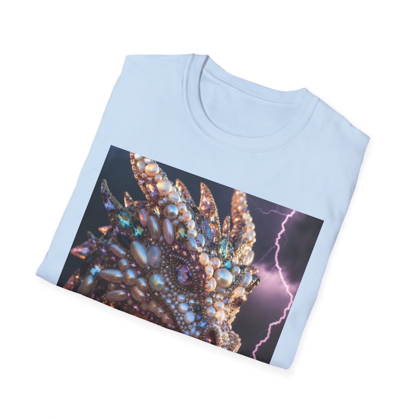 Dragon Gem Art T-Shirt — Fantasy Lightning Dragon Graphic Tee