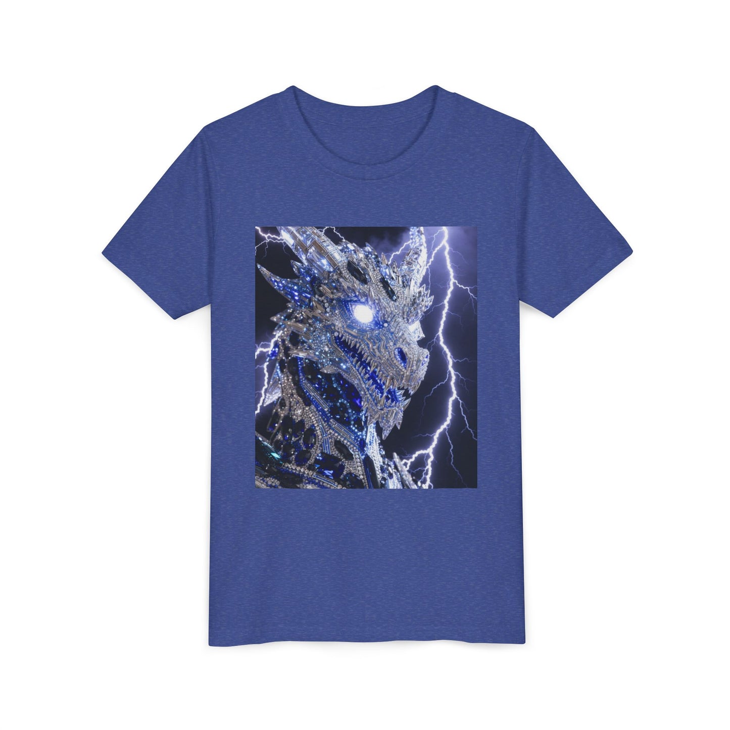 Lightning Dragon Youth Tee — Electric Dragon Graphic Shirt for Kids