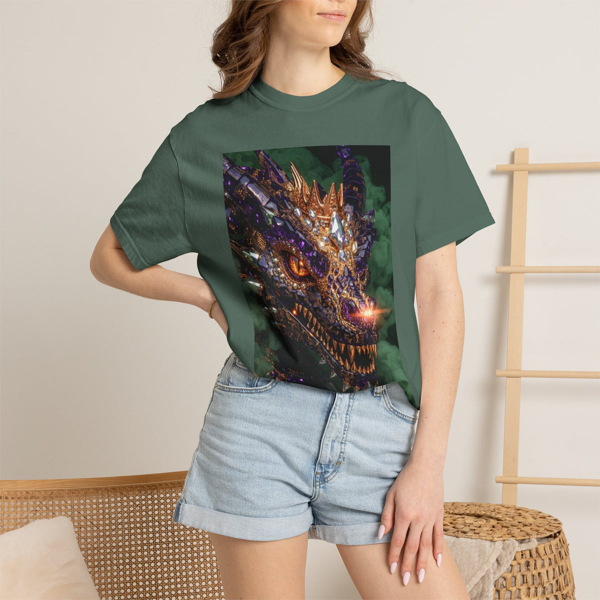 A Dragon Pocket Graphic T‑Shirt — Fiery Fantasy Chest Print