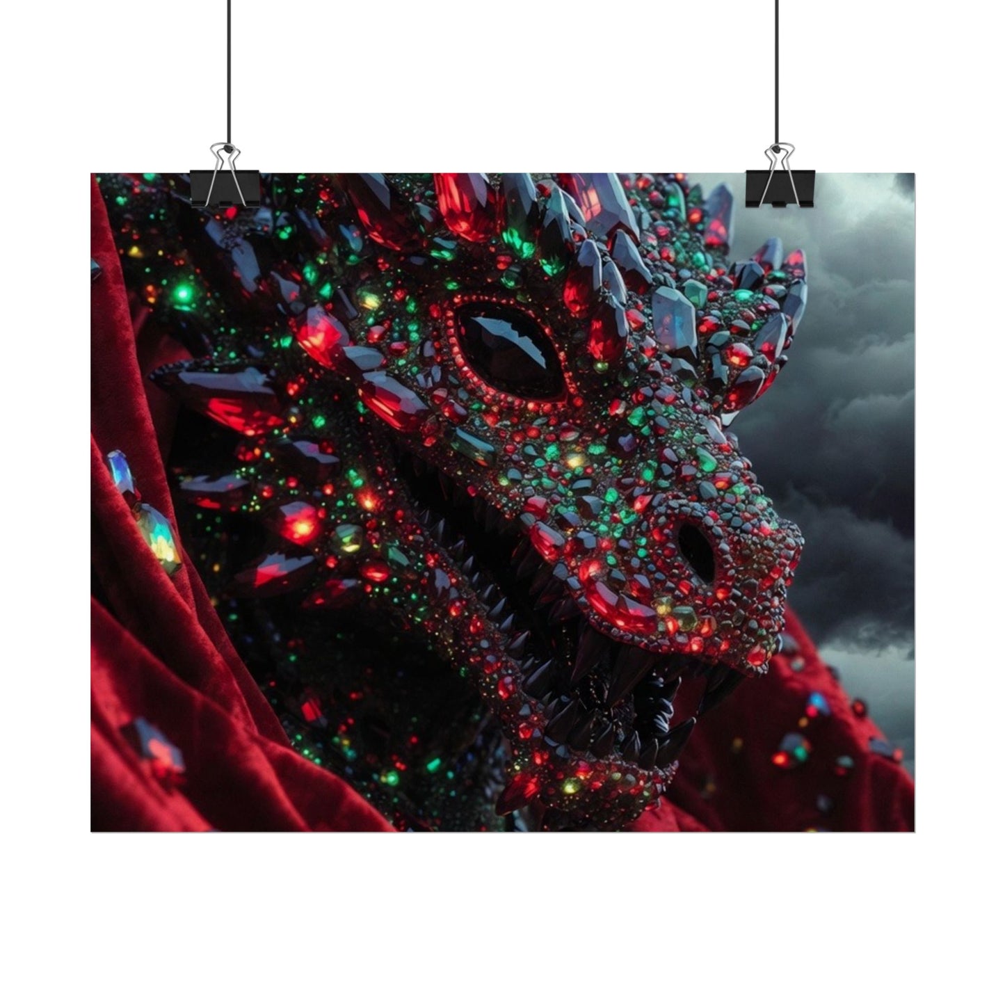 Rolled Poster — Jewel-Encrusted Dragon Art Print