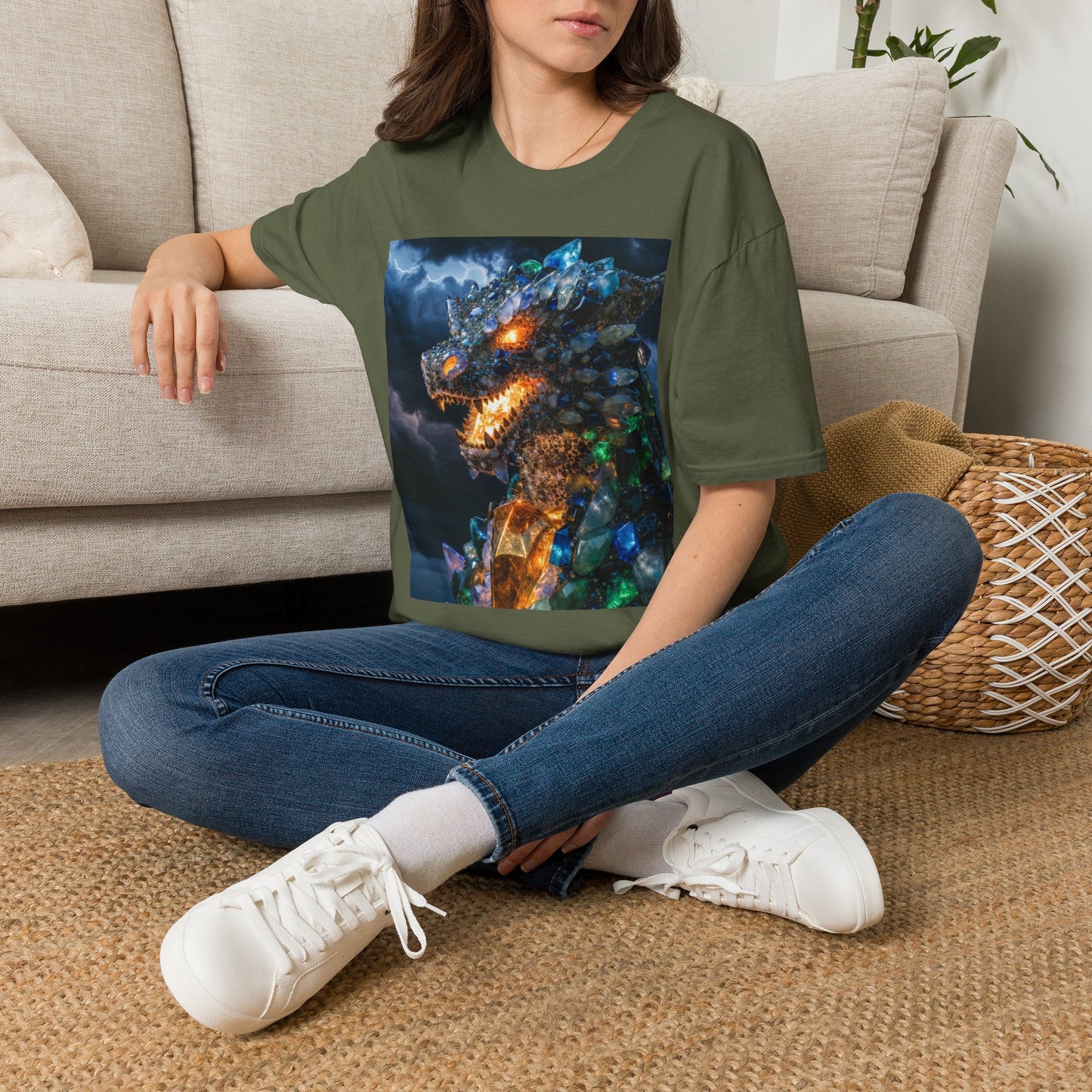 Gemstone Dragon T-Shirt — Fiery Crystal Dragon Graphic Tee