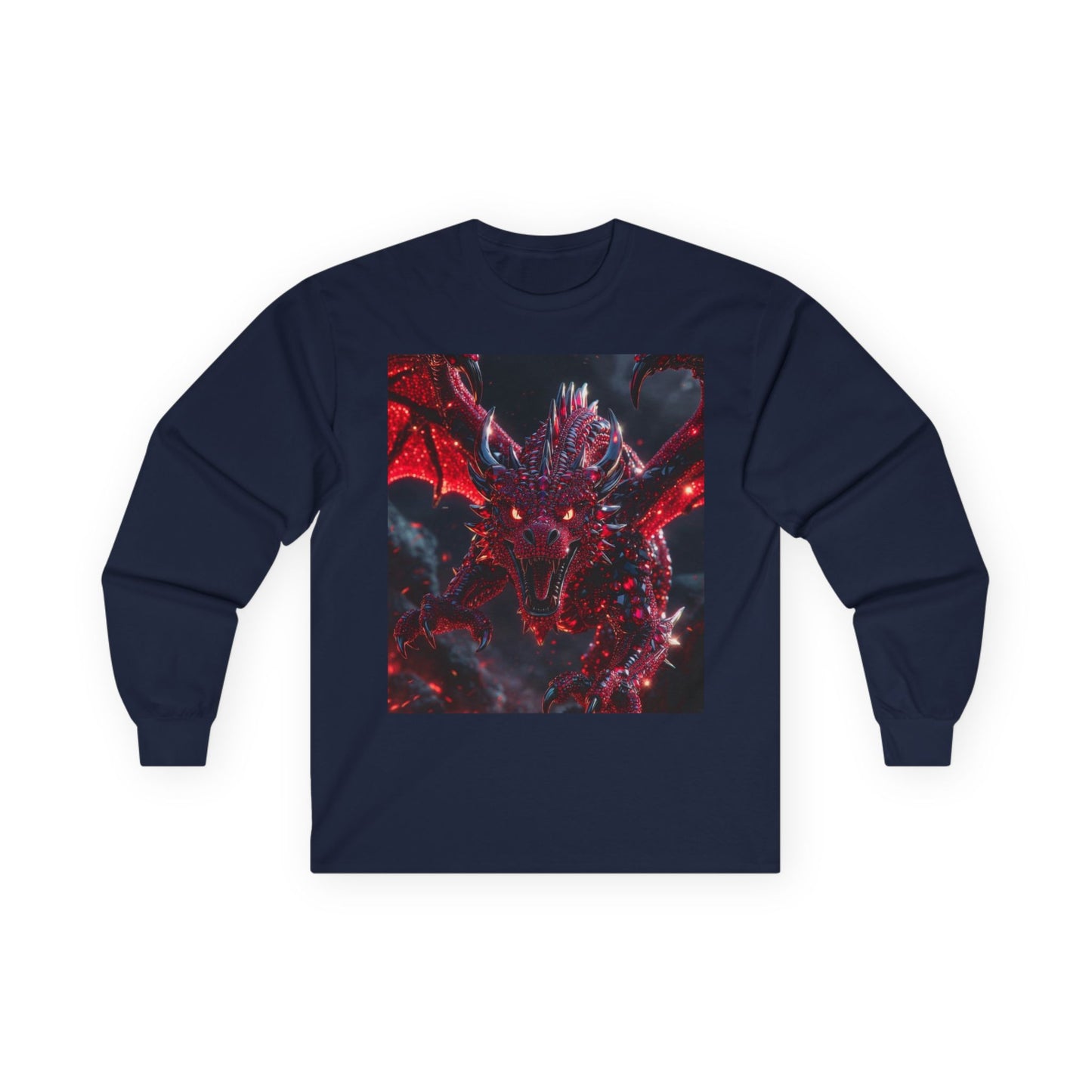 Red Dragon Fantasy Long Sleeve Tee