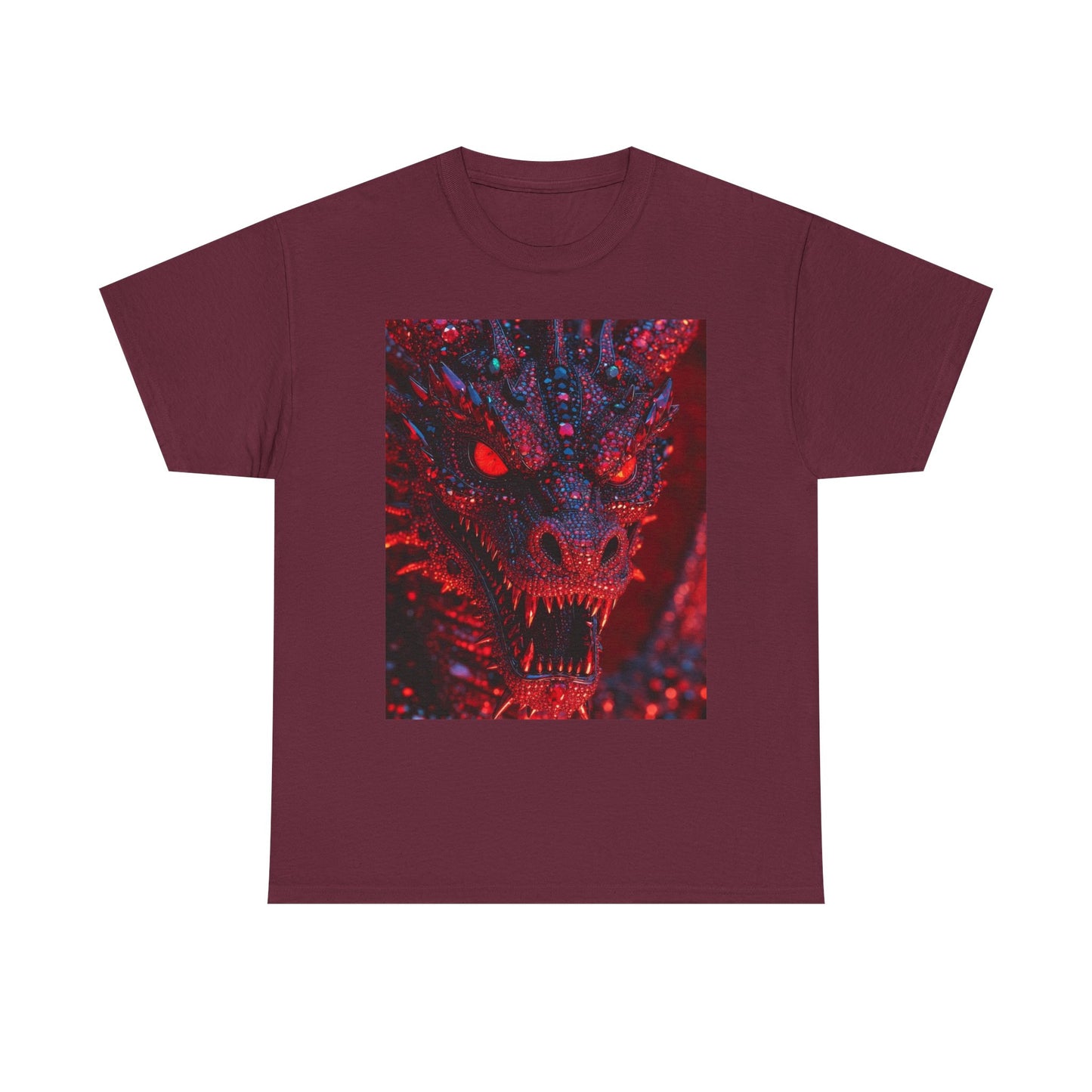 Dragon Rage Graphic Tee — Red Demon Dragon Face T-Shirt