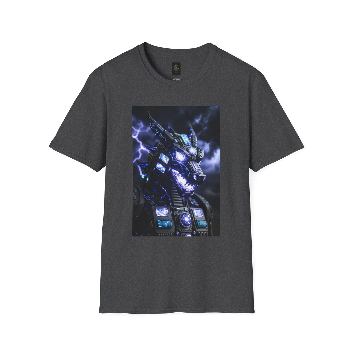 A Dragon Mech Lightning T-Shirt — Cyber Dragon Graphic Tee