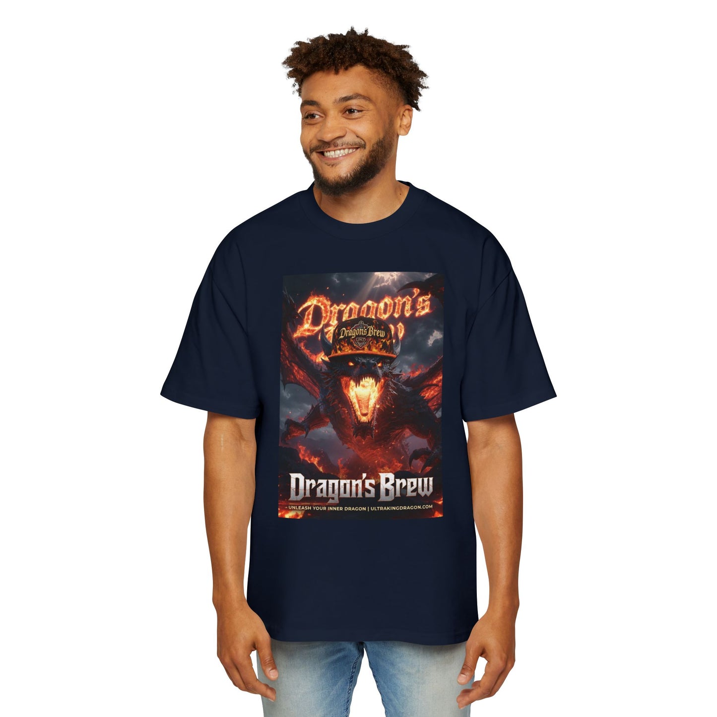 Dragon's Brew Graphic Tee — Fiery Dragon Beer Poster T-Shirt