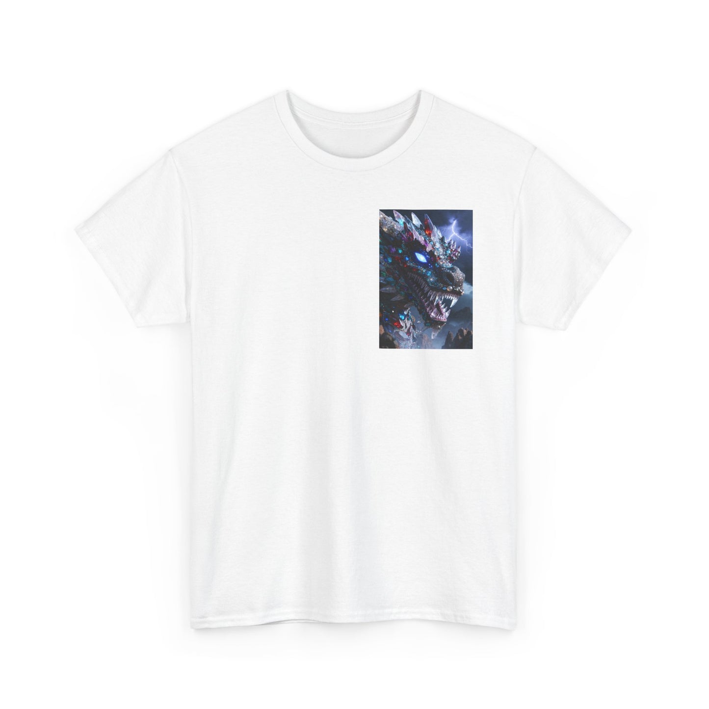 Wolf Dragon Galaxy Pocket Tee — Cosmic Wolf Graphic T-Shirt