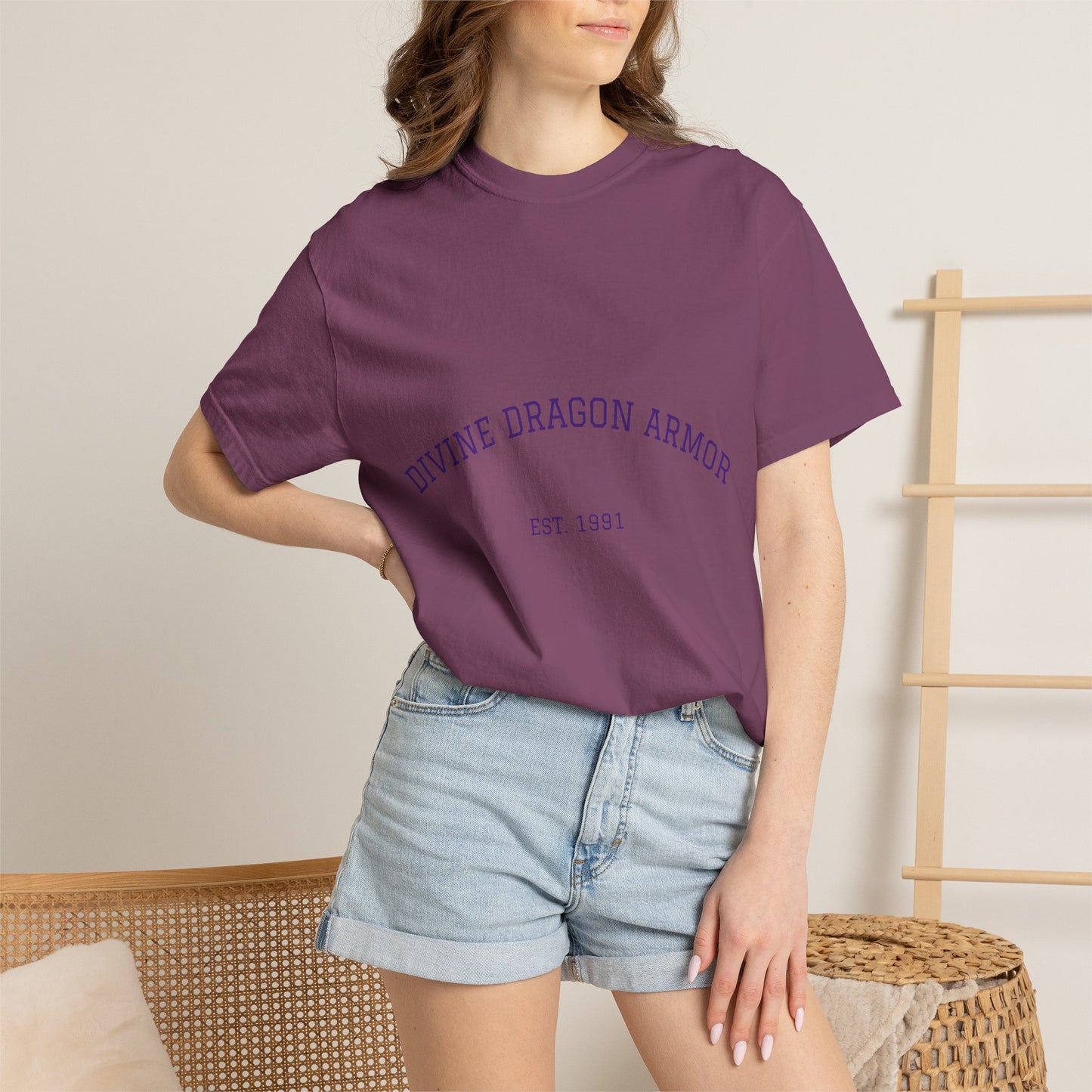A Divine Dragon Armor Tee — Vintage 'Est. 1991' Graphic T-Shirt