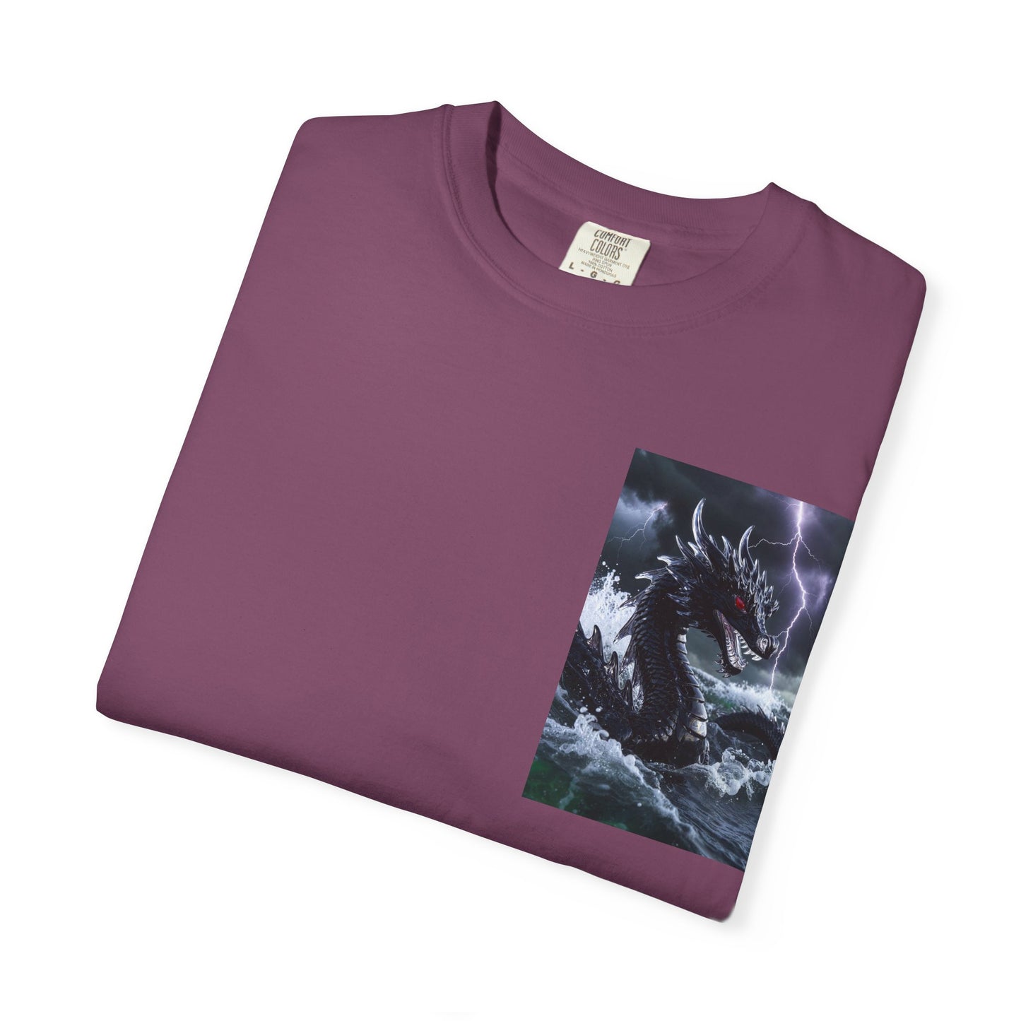 A Dragon Storm Graphic T-Shirt — Dark Fantasy Chest Print