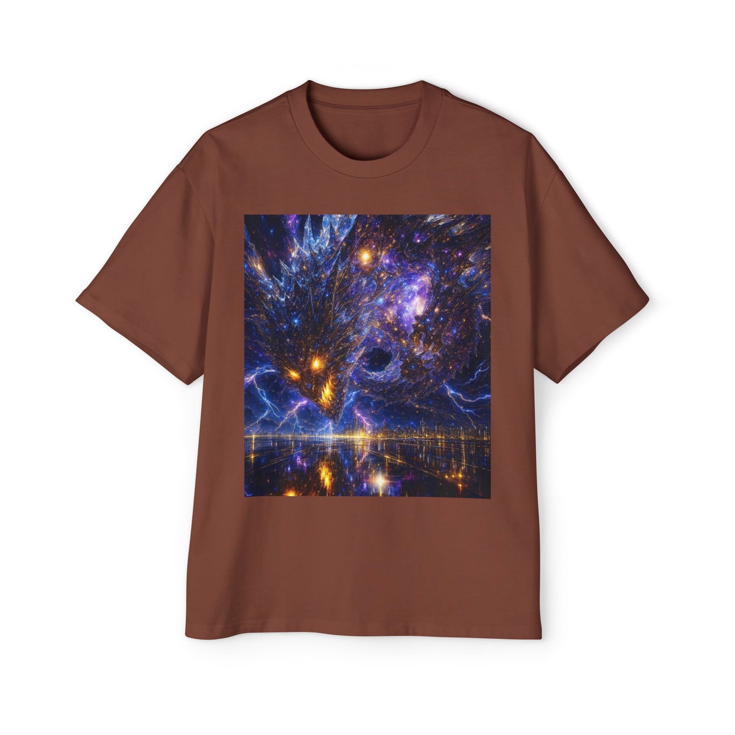 Men's Oversized Cosmic Art Tee - Unique Space Graphic T-Shirt for Casual Wear, Sci-Fi Lovers, Gift for Birthdays, Festivals, Art Enthusiasts