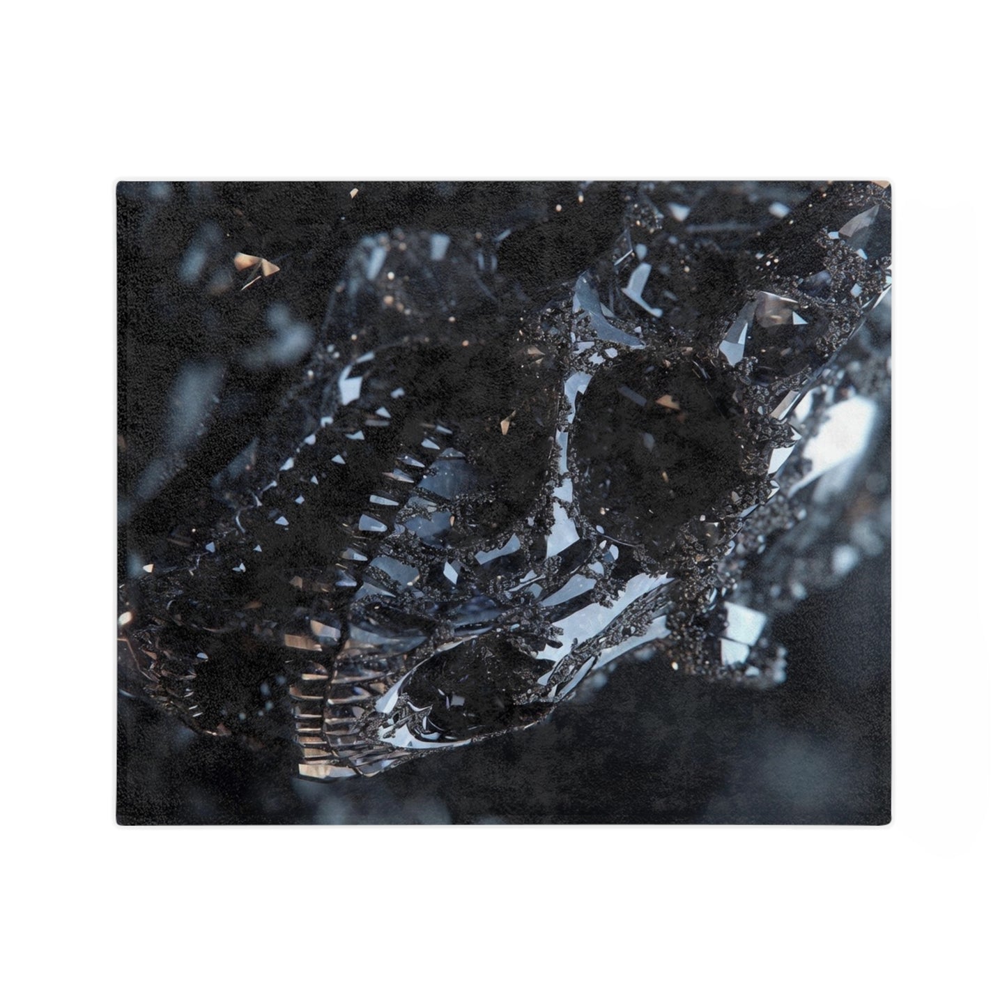 Velveteen Blanket — Dark Crystal Skull Microfiber Throw