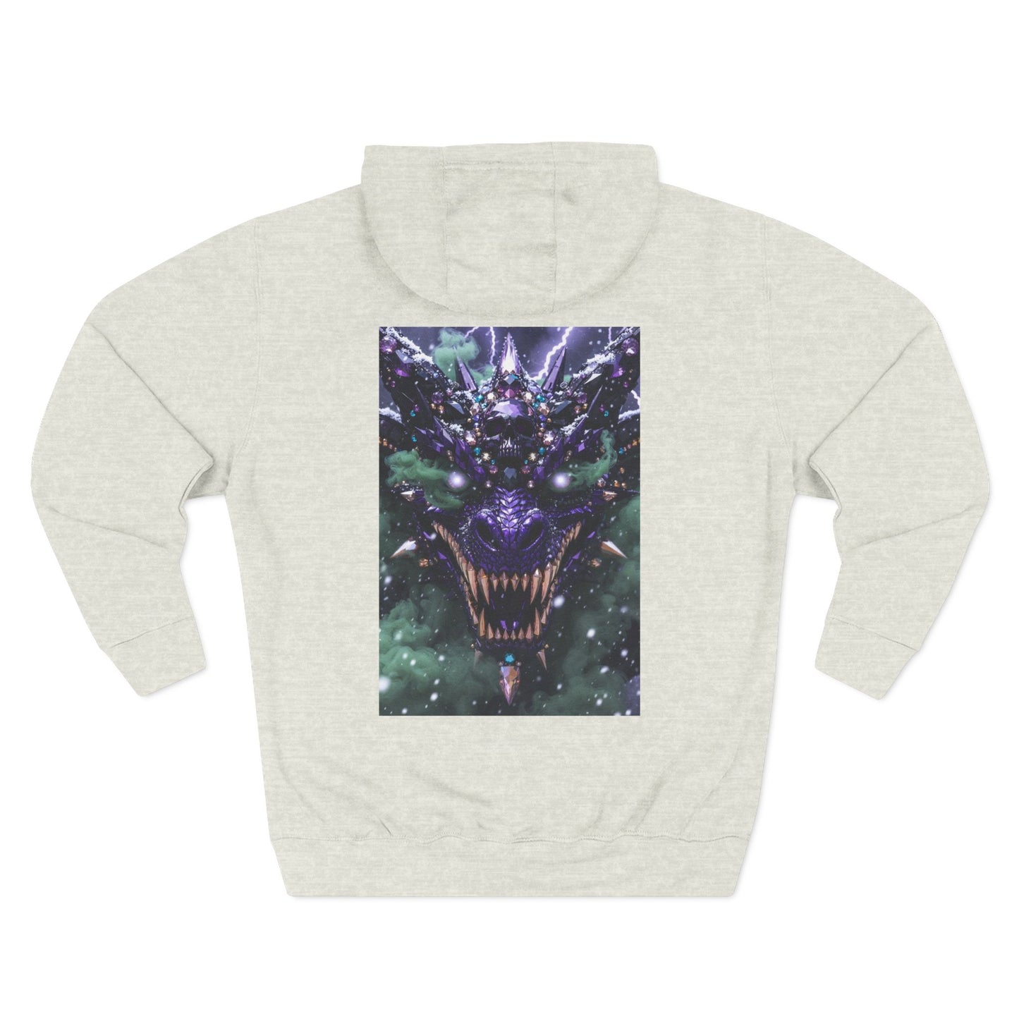 A Mystic Cosmic 🐉 Hoodie — Astral Galaxy Cat Chest Print Fleece Hoodie