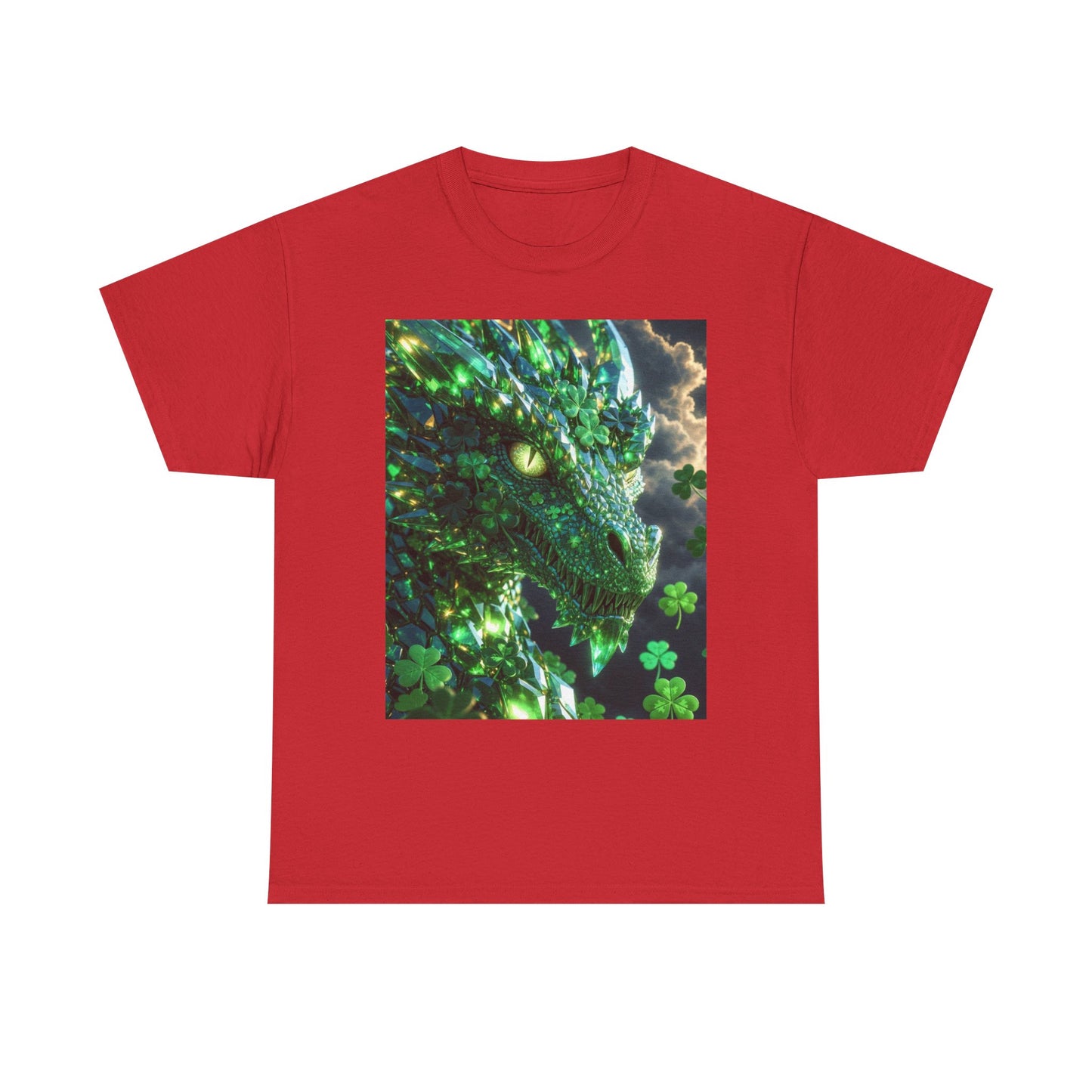St. Patrick’s Day Green Dragon T-Shirt — Lucky Shamrock Fantasy Tee