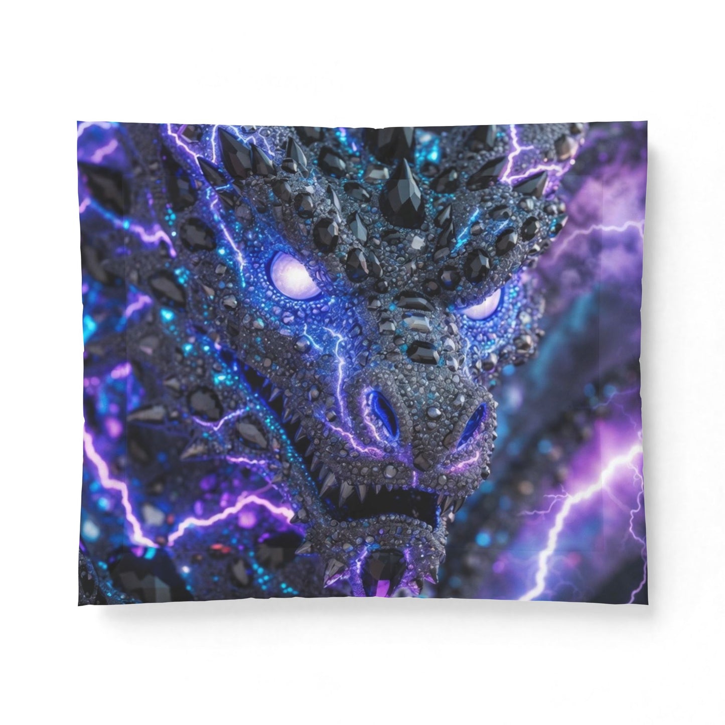 A Dragon Lightning Cotton Comforter – Purple Electric Fantasy Bedding
