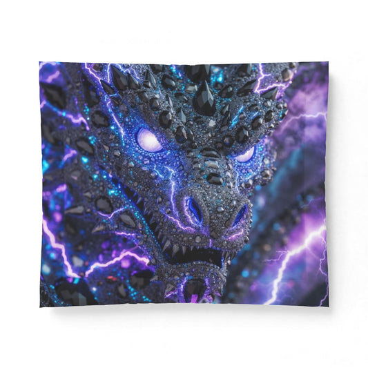 A Dragon Lightning Cotton Comforter – Purple Electric Fantasy Bedding